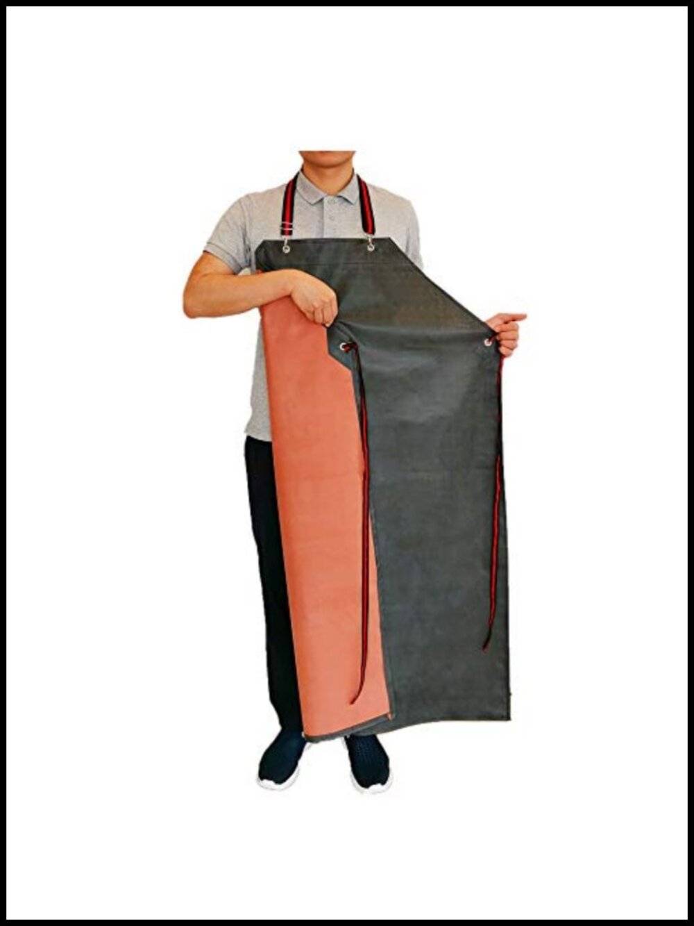 Thick Rubber Waterproof Apron Long Chemical Resistant Adjustable